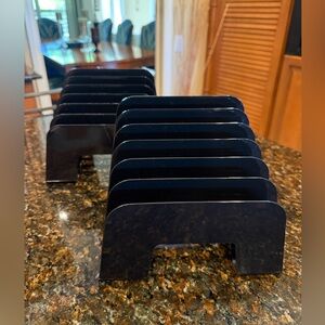 Rubbermaid Black Step Sorter with 6 Compartments-Set of 2